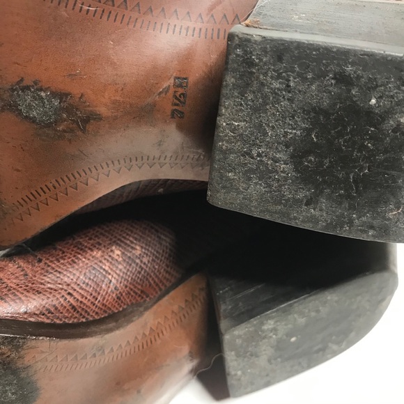 NINE WEST Vintage Cowboy Leather Boots 7.5 - Picture 8 of 13